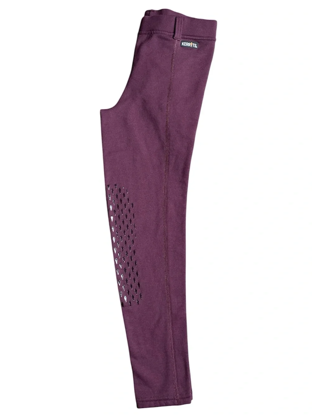 Kerrits Girls’ Fleece Riding Tights Large L Plum Purple Knee Patch Breeches